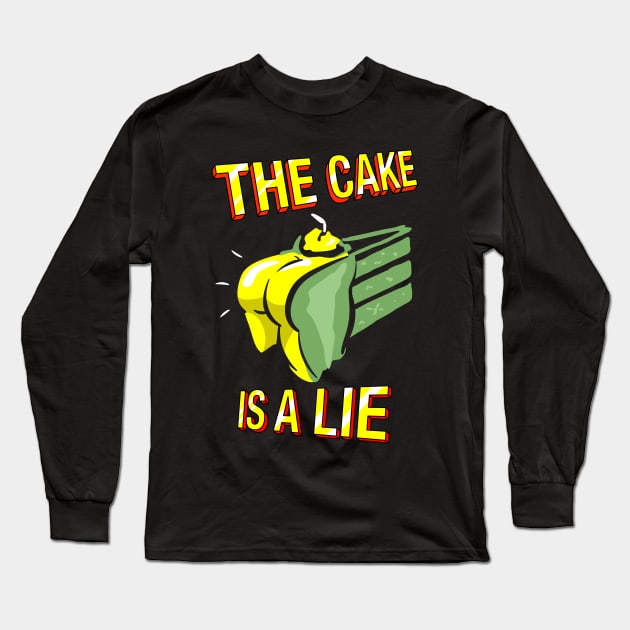 The Cake Is A Lie - Rogue Long Sleeve T-Shirt by technofaze